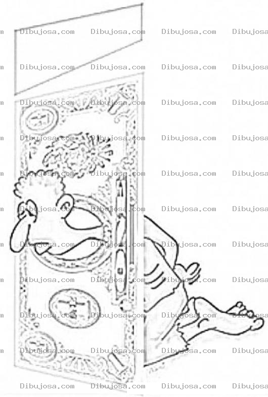 Dibujo para colorear Endeudamiento Dibujo De Hombre Endeudado Para Pintar Y Colorear La Guillotina De La Deuda Personal