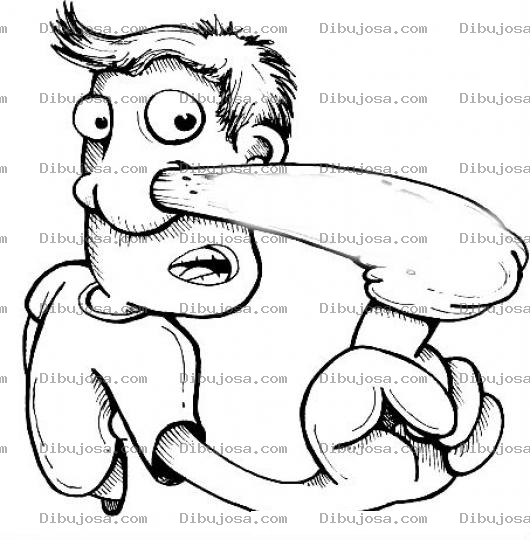 Dibujo para colorear Mocos Nasales Dibujo De Hombre Sacandose Un Moco De La Nariz Para Pintar Y Colorear Jute Verde