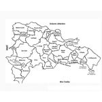 Dibujo para colorear Colorear mapa de republica dominicana