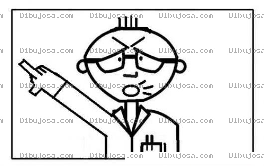 Dibujo para colorear Dibujo De Profesor Enojado Sacando A Un Alumno De La Clase Para Pintar Y Colorear El Grito De Fuera De Aqui