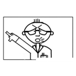 Dibujo para colorear Dibujo De Profesor Enojado Sacando A Un Alumno De La Clase Para Pintar Y Colorear El Grito De Fuera De Aqui