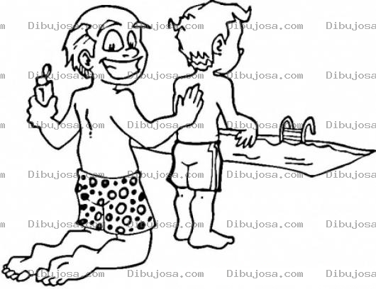 Dibujo para colorear Bronceadores Para Ninos Dibujo De Papa Poniendo Portector Solar A Su Hijo Para Pintar Y Colorear