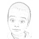 Dibujo para colorear Pintar la carita de un nino
