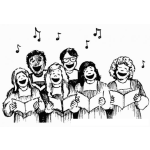 Dibujo para colorear Coro De Iglesia Para Pintar Y Colorear Dibujo De Coristas De Himnos Villancicos Coritos Canticos Y Cantatas