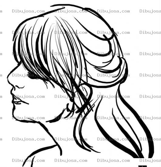 Dibujo para colorear Peinados Dibujo De Peinado De Mujer Para Pintar Y Colorear Chica Peinada Para Ocasion Especial