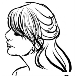 Dibujo para colorear Peinados Dibujo De Peinado De Mujer Para Pintar Y Colorear Chica Peinada Para Ocasion Especial