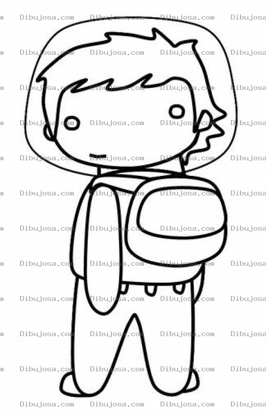 Dibujo para colorear Dibujo De Nino Con Disfraz De Astronauta Para Pintar Y Colorear