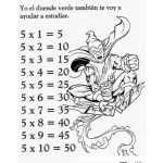 Dibujo para colorear Tablas De Multiplicar Dibujo De La Tabla De Multiplicar Del 5 Para Pintar Y Colorear La Tabla Del Cinco tabladel5 tabladelcinco