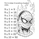 Dibujo para colorear Tablas De Multiplicar Dibujo De La Tabla De Multiplicar Del 9 Para Pintar Y Colorear La Tabla Del Nueve tabladel9 tabladelnueve