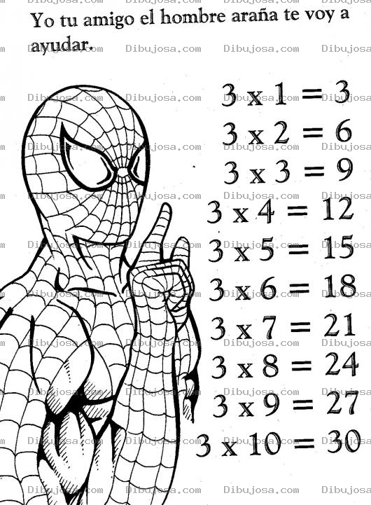 Dibujo para colorear Tablas De Multiplicar Dibujo De La Tabla De Multiplicar Del 3 Para Pintar Y Colorear La Tabla Del Tres Tabladel3 tabladeltres