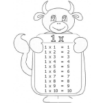 Dibujo para colorear Tablas De Multiplicar Dibujo De La Tabla De Multiplicar Del 1 Para Pintar Y Colorear La Tabla Del Uno Tabladel1 TabladelUno