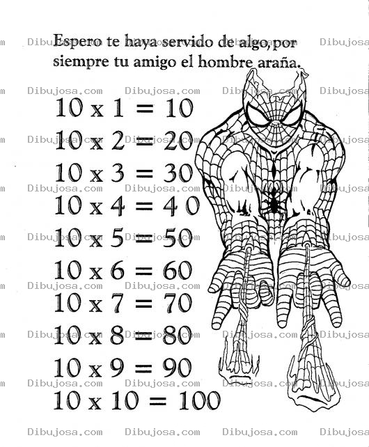 Dibujo para colorear Tablas De Multiplicar Dibujo De La Tabla De Multiplicar Del 10 Para Pintar Y Colorear La Tabla Del Diez Tabladel10 TabladelDiez