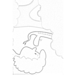 Dibujo para colorear Colorear A Eva Con La Serpiente En El Jardin Del Eden