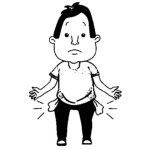 Dibujo para colorear No Tengo Dinero Dibujo De Hombre Sin Dinero Con Los Bolsillos Vacios Para Pintar Y Colorear