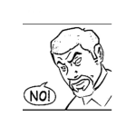 Dibujo para colorear Noesno Dibujo De Hombre Diciendo NO Para Pintar Y Colorear Negacion No Es No