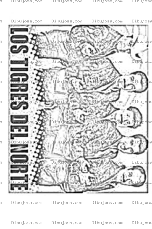 Dibujo para colorear Lostigresdelnorte Dibujo De Los Tigres Del Norte Para Pintar Y Colorear