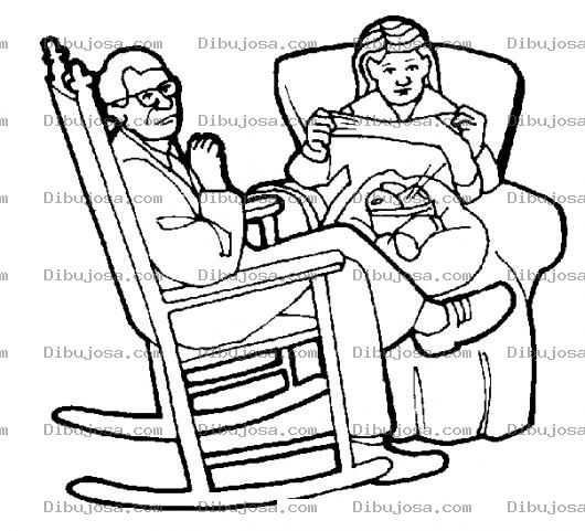 Dibujo para colorear Asilo De Adultos Mayores Para Pintar Y Colorear Dos Viejitos Abuelitos En Un Asilo De Ancianos Para Pintar Y Colorearto