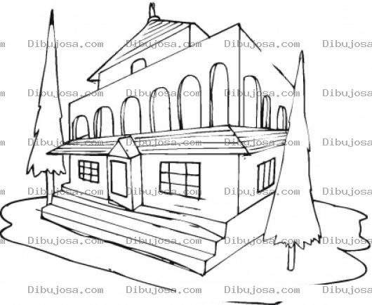 Dibujo para colorear Hotel En Casa Para Pintar Y Colorear Dibujo De Hoteles En Hoteles