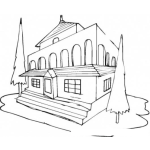 Dibujo para colorear Hotel En Casa Para Pintar Y Colorear Dibujo De Hoteles En Hoteles