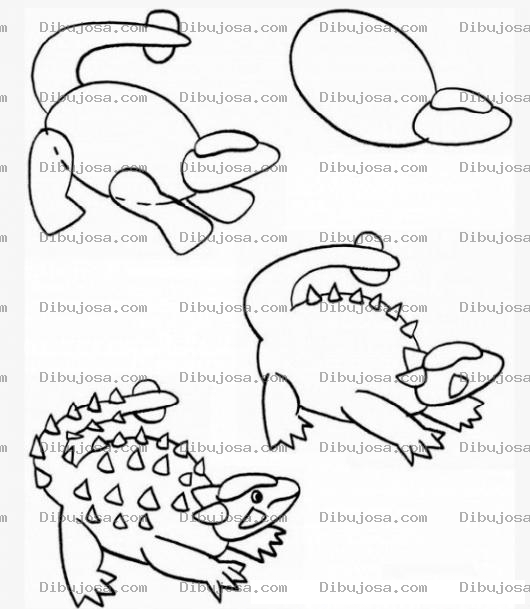 Dibujo para colorear Como Aprender A Dibujar Un Donosaurio Por Pasos Para Pintar Y Colorear