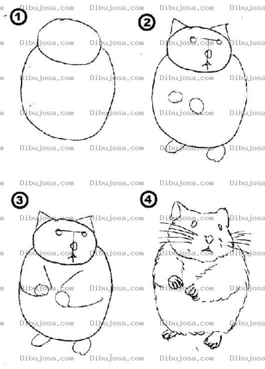 Dibujo para colorear Como Aprender A Dibujar Un Hamster En Solo 4 Pasos Para Pintar Y Colorear
