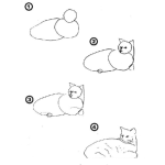 Dibujo para colorear Como Aprender A Dibujar Un Gato En 4 Pasos Para Pintar Y Colorear