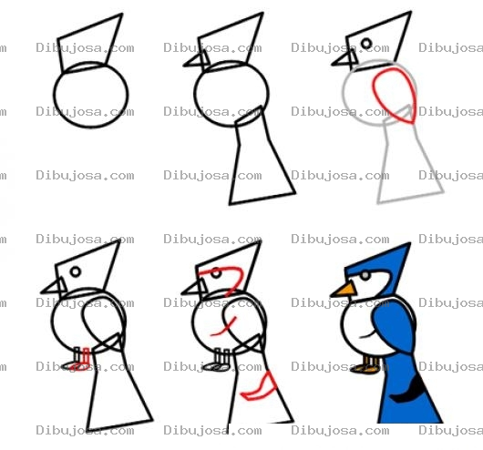 Dibujo para colorear Como Aprender A Dibujar Un Pajarito Para Pintar Y Colorear Gratis A Un Pajaro Carpintero