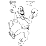 Dibujo para colorear Malavaristas Dibujo De Chico Malavarista Haciendo Malavares Con 5 Objetos Para Pintar Y Colorear