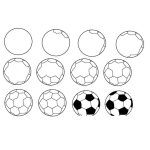 Dibujo para colorear Como Aprender A Dibujar Una Pelota De Futbol Para Pintar Y Colorear Pelota De Football