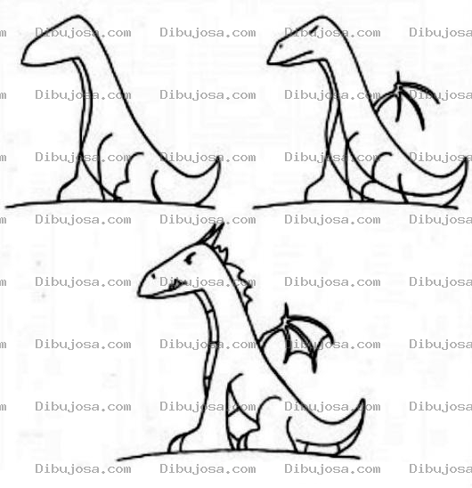 Dibujo para colorear Como Aprender A Dibujar Un Dragon Con Alas Para Pintar Y Colorear El Dibujo De Un Dragoncito