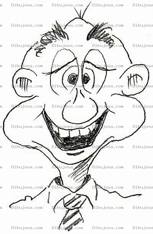 Dibujo para colorear Dibujo De Viejo Pelon Feliz Para Pintar Y Colorear Calvito Contento