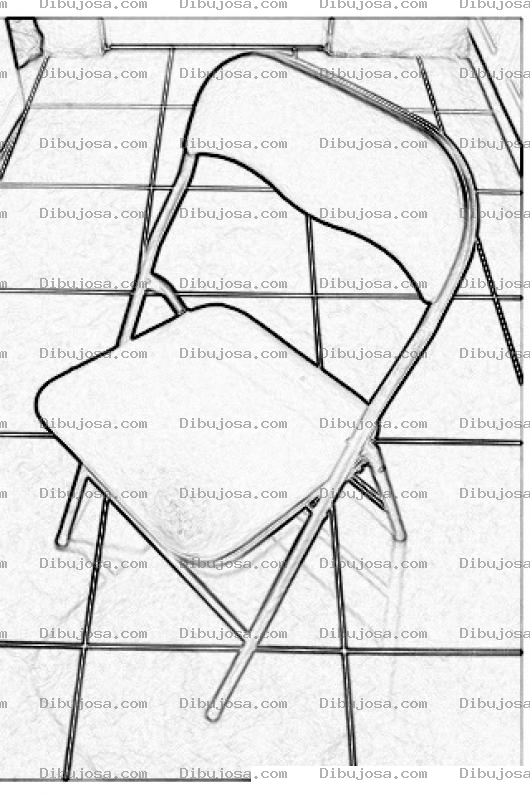 Dibujo para colorear Dibujo De Una Silla Plegable Para Colorear