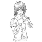 Dibujo para colorear Dibujo Japones De Chico Peleonero Para Pintar Y Colorear Muchacho Pelionero Y Pendenciero