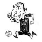 Dibujo para colorear Dibujo De Arbitro De Futbol Corriendo Con Pelota De Fut Para Pintar Y Colorear