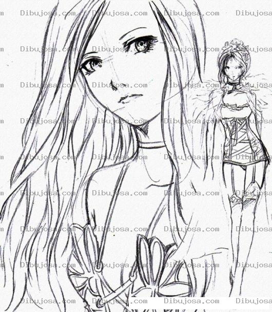 Dibujo para colorear Modelos De Pasarela Dibujo De Mujer Modelo Bonita Para Pintar Y Colorear