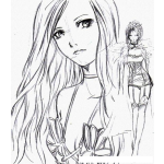 Dibujo para colorear Modelos De Pasarela Dibujo De Mujer Modelo Bonita Para Pintar Y Colorear