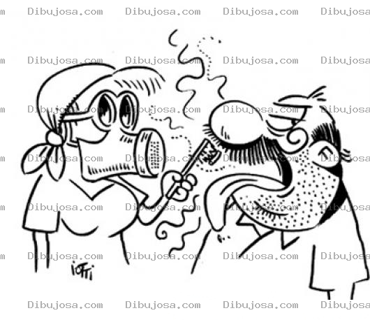Dibujo para colorear Halitosis Dibujo De Dentista Con Un Pasiente Que Tiene Mal Aliento Para Pintar Y Colorear