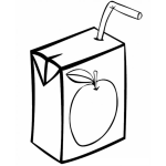 Dibujo para colorear Nectar De Durazno Para Pintar Y Colorear Jugito En Caja Con Popote