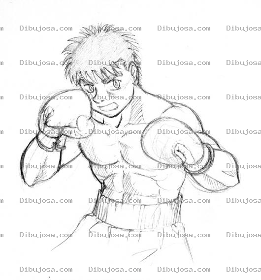 Dibujo para colorear Dibujo De Chico Boxeador Para Pintar Y Colorear