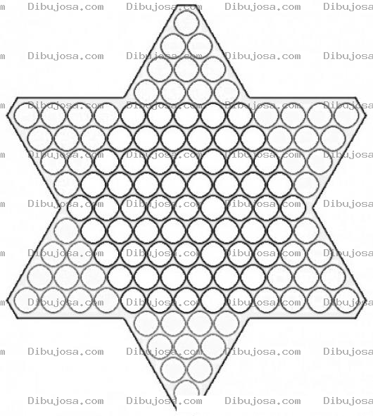 Dibujo para colorear Imprimir Tablero De Damas Chinas Gratis Dibujo De Un Tablero De DamasChinas Imprimible En Una Hoja Para Recortar Y Jugar Juego De Damas Chinas