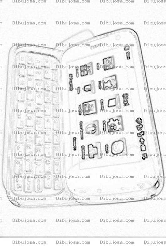 Dibujo para colorear Colorear Celular Touch Qwerty Htc Pro2