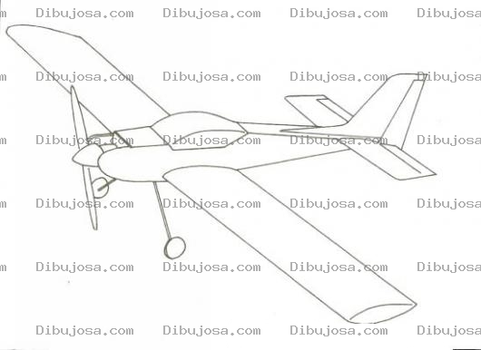 Dibujo para colorear Dibujo De Avioneta De Helice Para Pintar Y Colorear Avioneta Monomotor