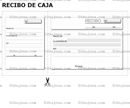 Dibujo para colorear Recibo De Caja Gratis Para Imprimir Y Recortar Recibo Contable Imprimible