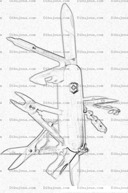 Dibujo para colorear Colorear Navaja Suiza Victorinox