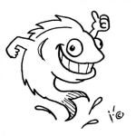 Dibujo para colorear Pescadito Contento Para Pintar Y Colorear Dibujo De Pez Feliz