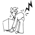Dibujo para colorear Dolor De Espalda Para Pintar Y Colorear Dolor Lumbar Por Estibar Cajas Y Objetos Pesados De Forma Incorrecta