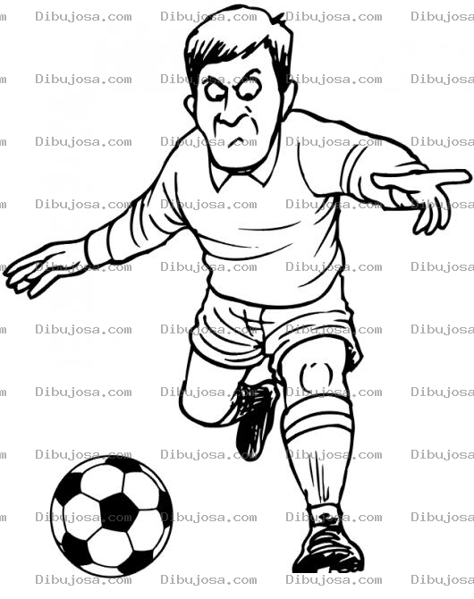 Dibujo para colorear Papa Jugando Futbol Para Pintar Y Colorear Hombre Maduro Futbolista
