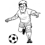 Dibujo para colorear Papa Jugando Futbol Para Pintar Y Colorear Hombre Maduro Futbolista