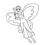 Dibujo para colorear Dibujo De Princesa Mariposa Para Pintar Y Colorear Princesamariposa