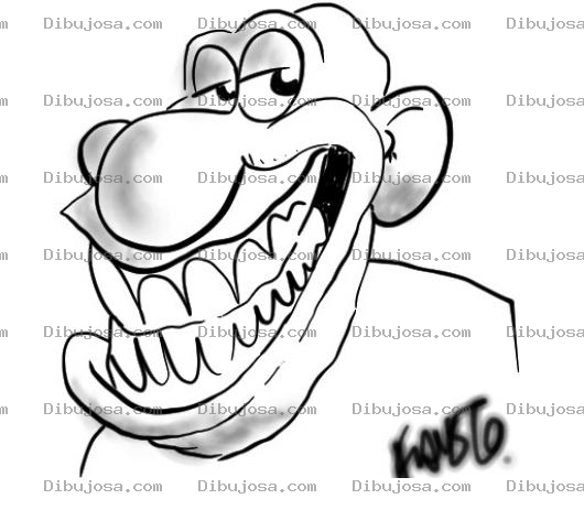 Dibujo para colorear Dibujo De Pelon Dientudo Para Pintar Y Colorear